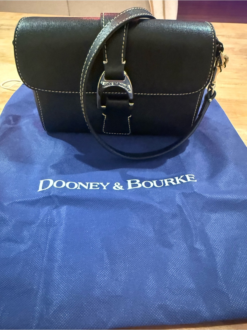 Dooney & Bourke Black Leather Small Shoulder Bag Satchel
